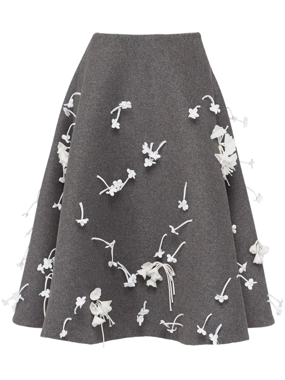 Prada embroidered velour midi skirt