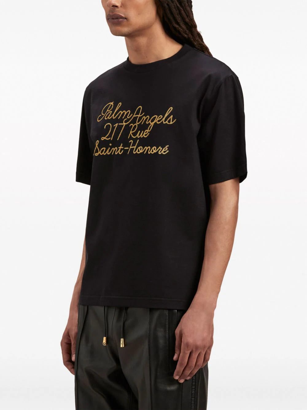 Palm Angels logo-embroidered cotton T-shirt - Image 4