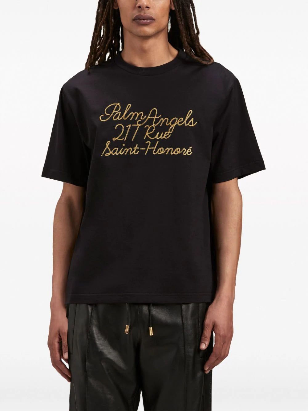 Palm Angels logo-embroidered cotton T-shirt - Image 3