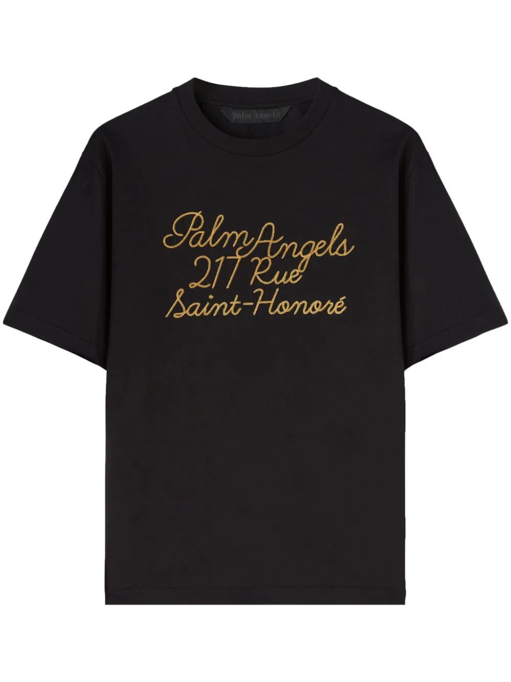 Palm Angels logo-embroidered cotton T-shirt