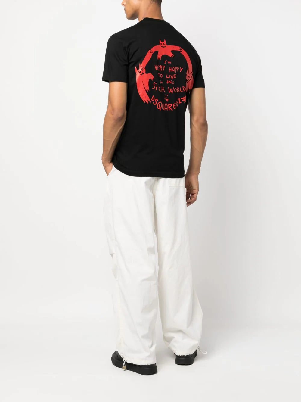 Dsquared2 slogan-print cotton T-shirt - Image 2