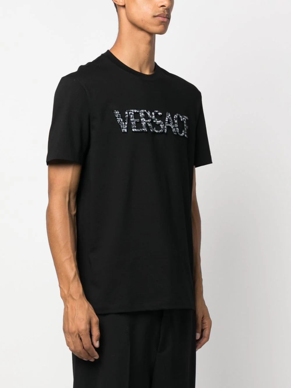 Versace logo-appliqué cotton T-shirt - Image 3