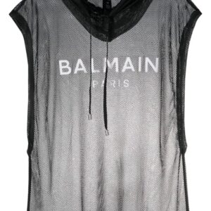 Balmain  logo-print sleeveless top