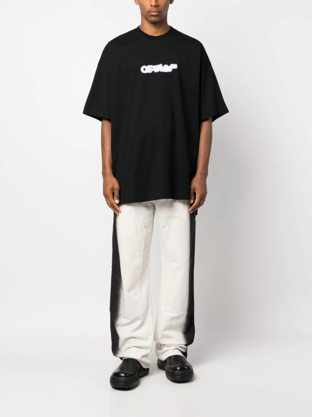 Off-White blurred logo-print cotton T-shirt - Image 2