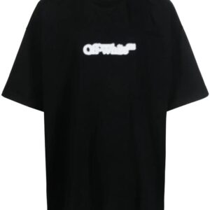 Off-White  blurred logo-print cotton T-shirt