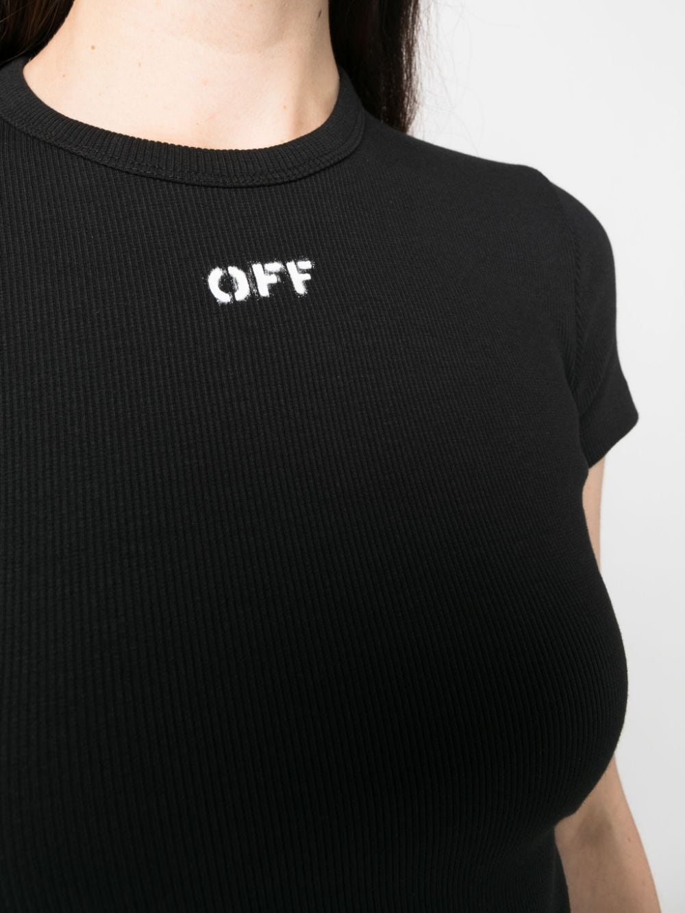 Off-White logo-print cotton-blend T-shirt - Image 5