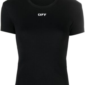 Off-White logo-print cotton-blend T-shirt