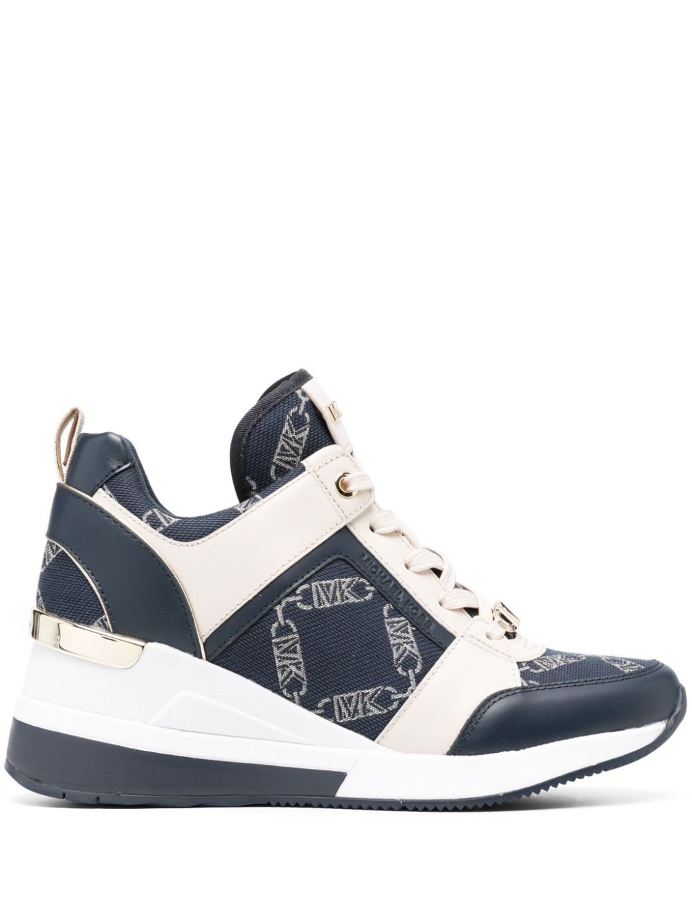 Michael Kors lace-up leather-trim sneakers