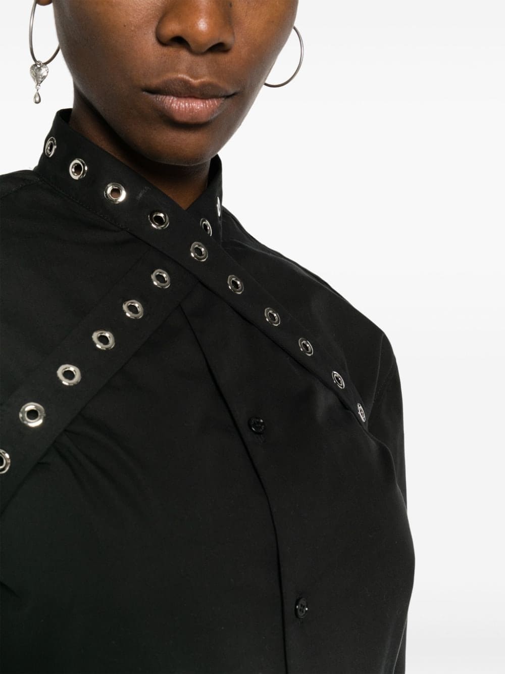 Off-White eyelet-strap cotton shirt - Image 5