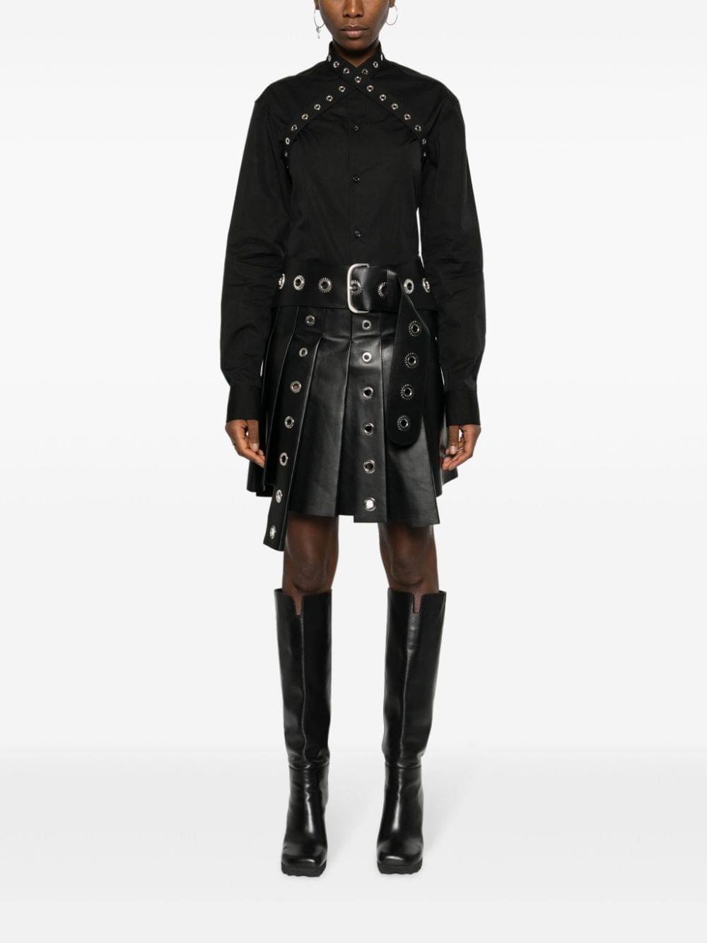 Off-White eyelet-strap cotton shirt - Image 2