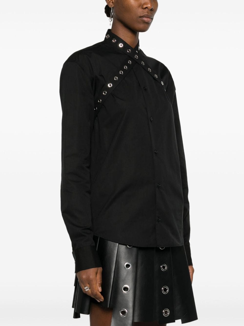 Off-White eyelet-strap cotton shirt - Image 3