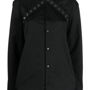 Off-White eyelet-strap cotton shirt