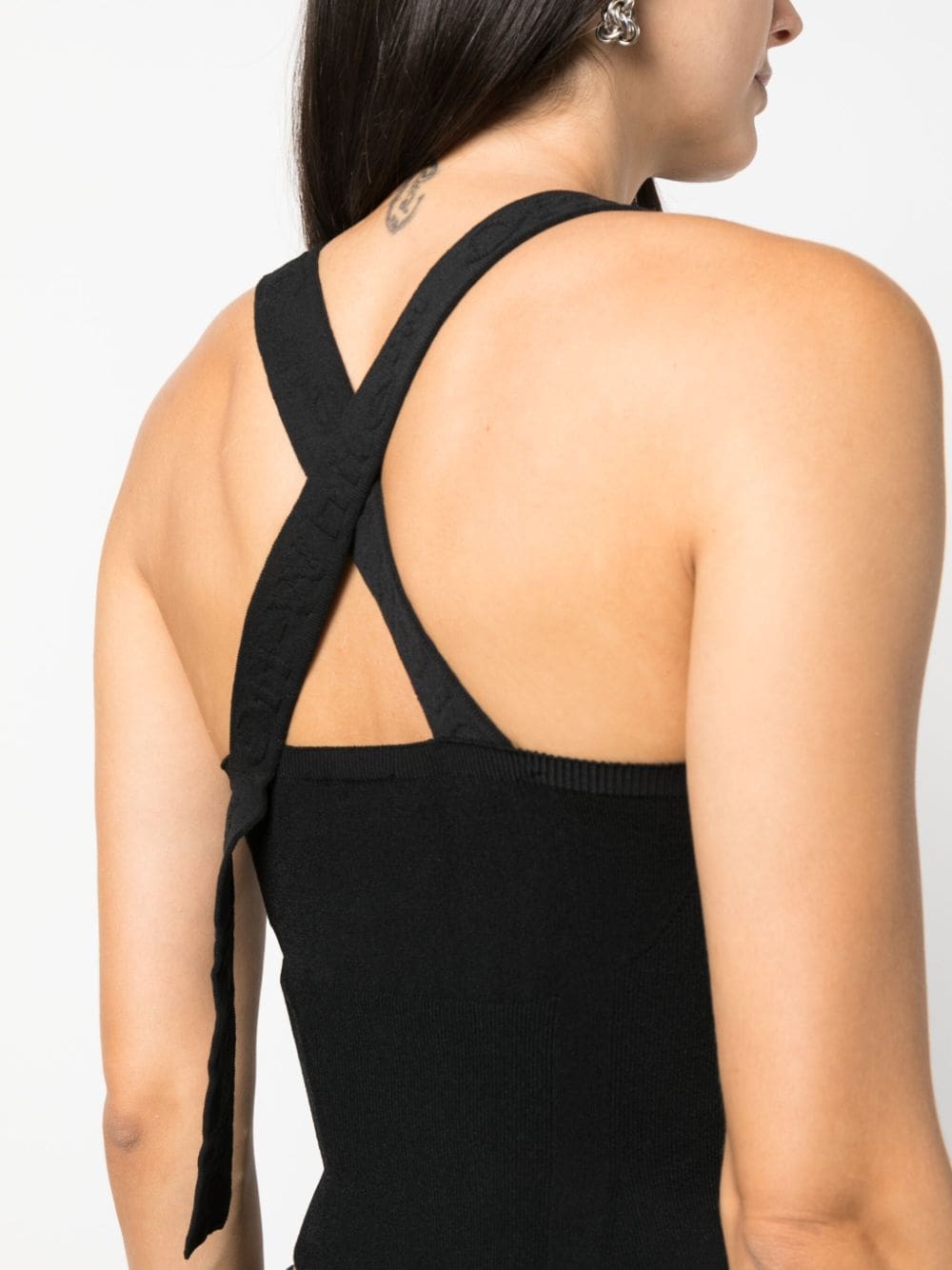 Off-White logo-strap V-neck top - Image 5