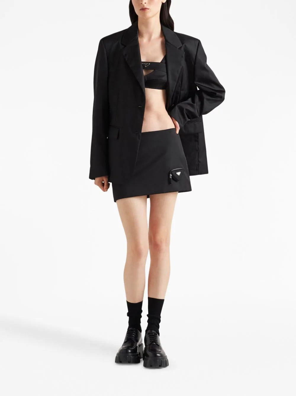 Prada Re-Nylon pouch-embellished miniskirt - Image 2