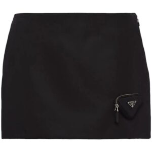 Prada Re-Nylon pouch-embellished miniskirt