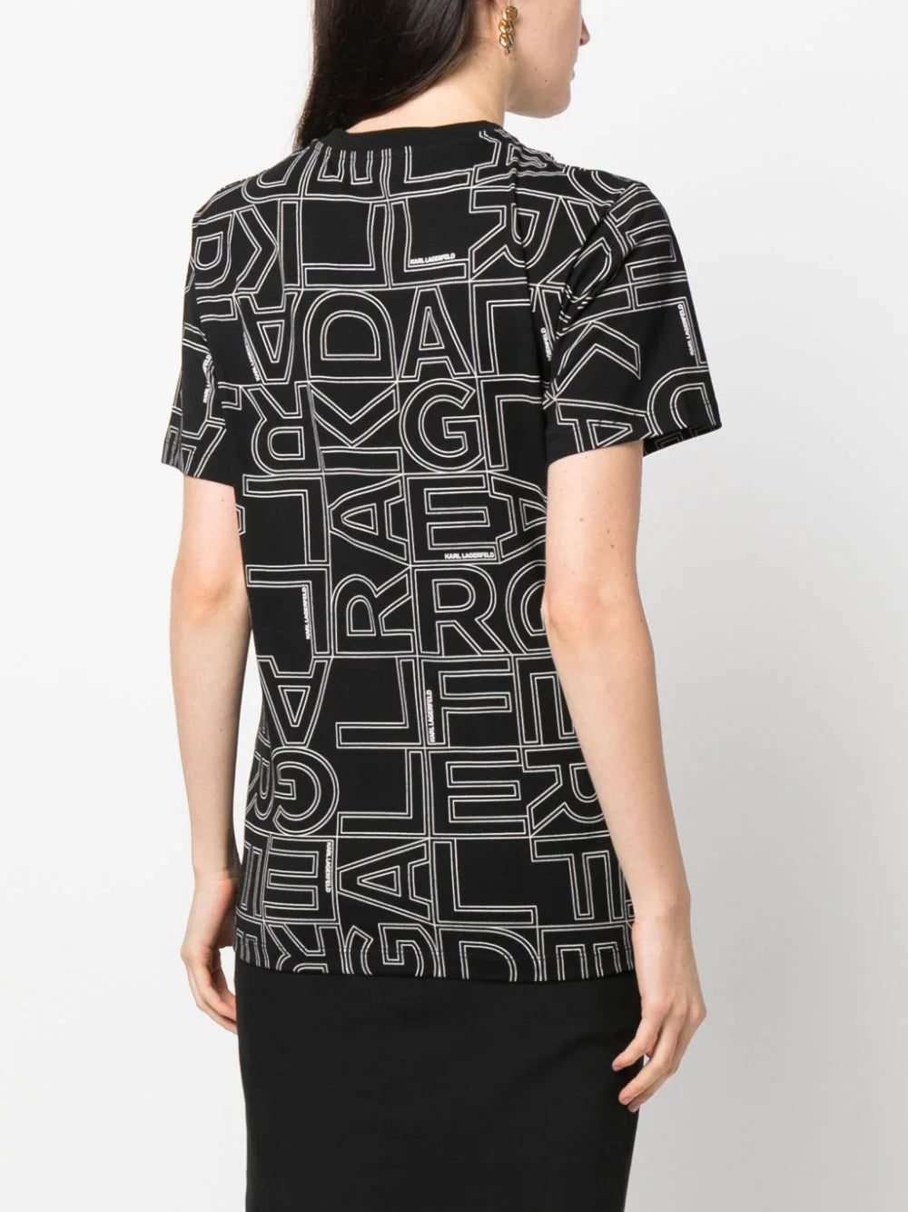 Karl Lagerfeld monogram-pattern cotton T-shirt - Image 4