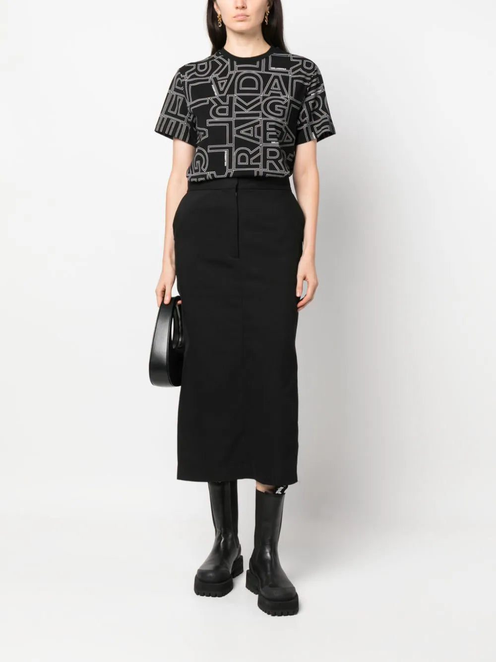 Karl Lagerfeld monogram-pattern cotton T-shirt - Image 2