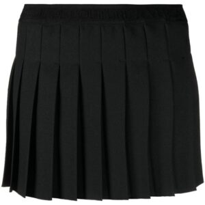 Versace Jeans Couture  logo-print strap pleated skirt