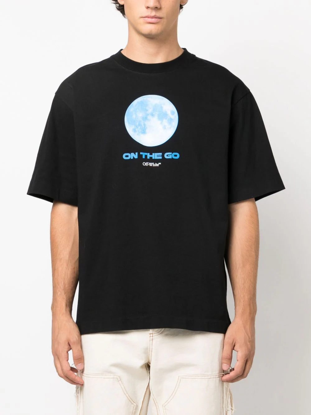 Off-White moon-print cotton T-shirt - Image 4