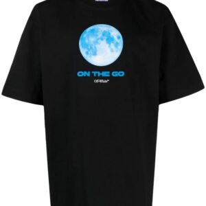 Off-White  moon-print cotton T-shirt