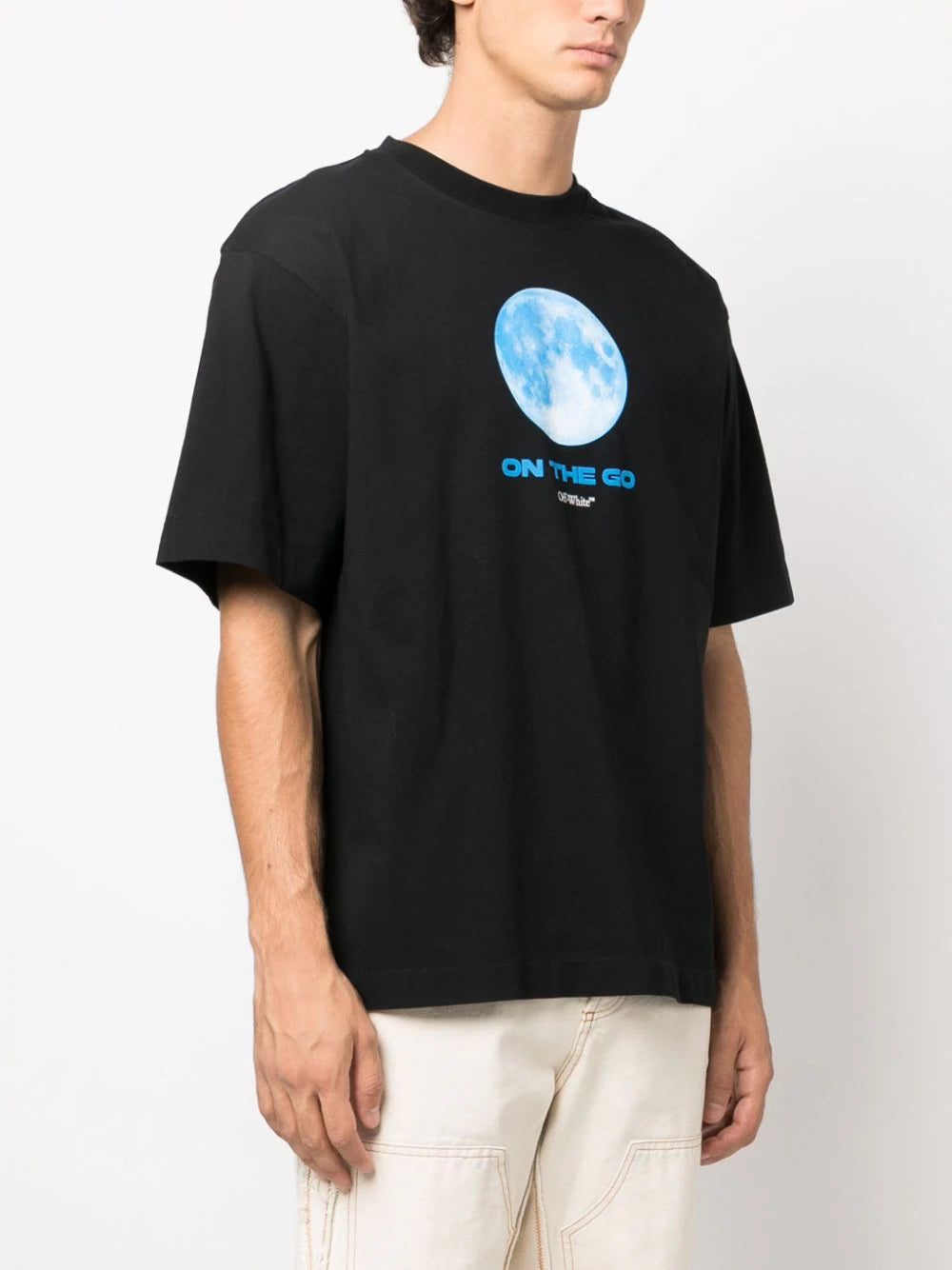 Off-White moon-print cotton T-shirt - Image 3