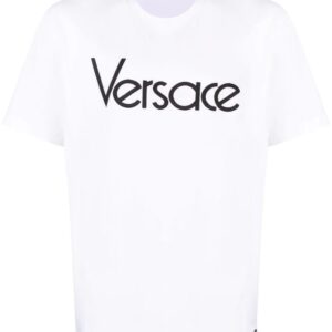 Versace  logo-embroidered cotton T-shirt
