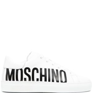 Moschino logo-print leather sneakers