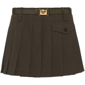 Prada  pleated wool mini skirt