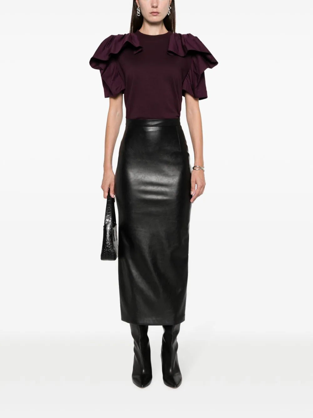 Alexander McQueen ruffled cotton top - Image 2