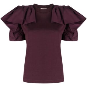Alexander McQueen ruffled cotton top