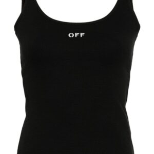 Off-White Off Stamp ribbed-knit tank top
