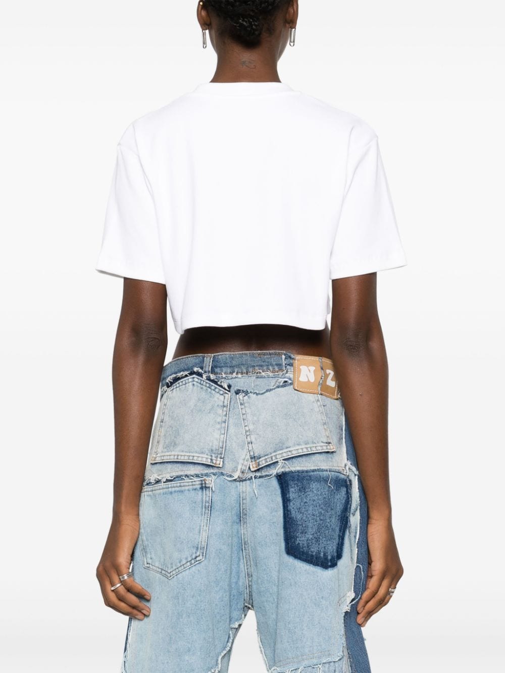 Off-White Off-Stamp cropped T-shirt - Image 4