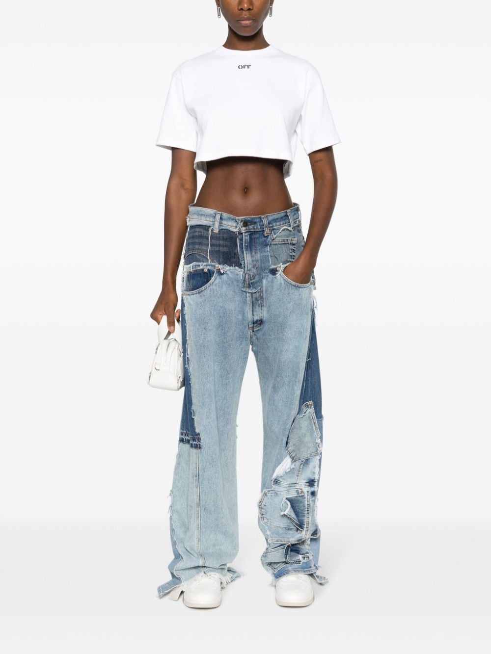 Off-White Off-Stamp cropped T-shirt - Image 2