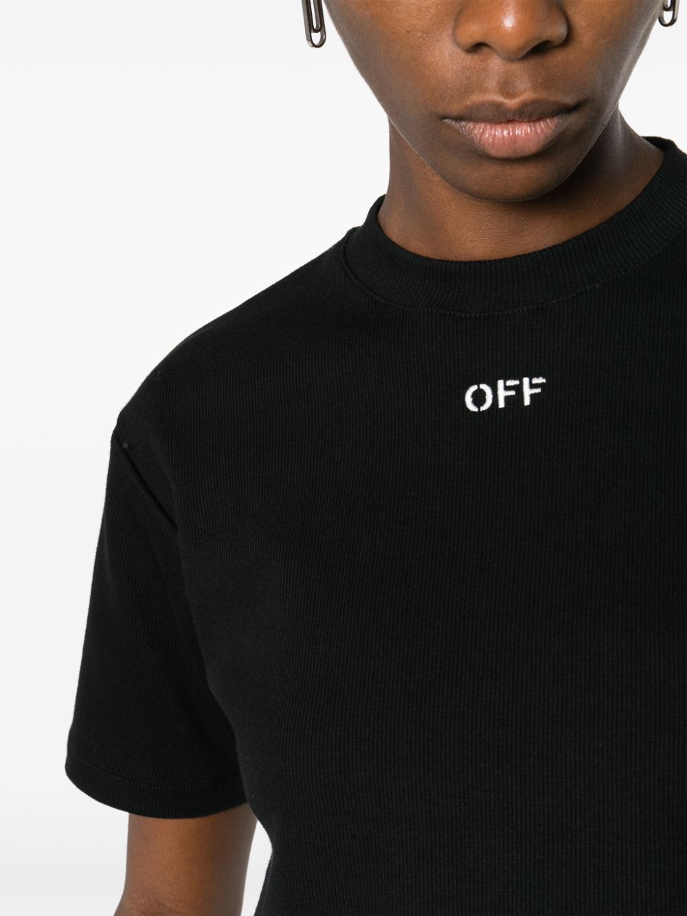 Off-White Off-Stamp cropped T-shirt - Image 5