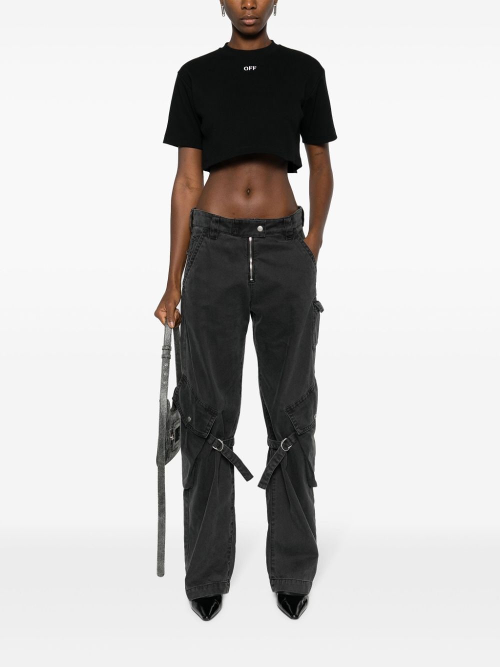 Off-White Off-Stamp cropped T-shirt - Image 2