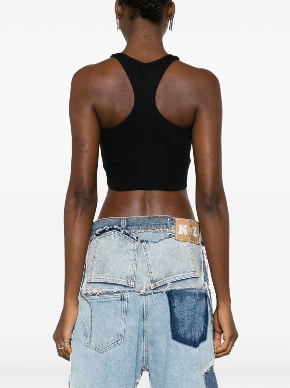 Off-White Off-Stamp ribbed crop top - Image 4