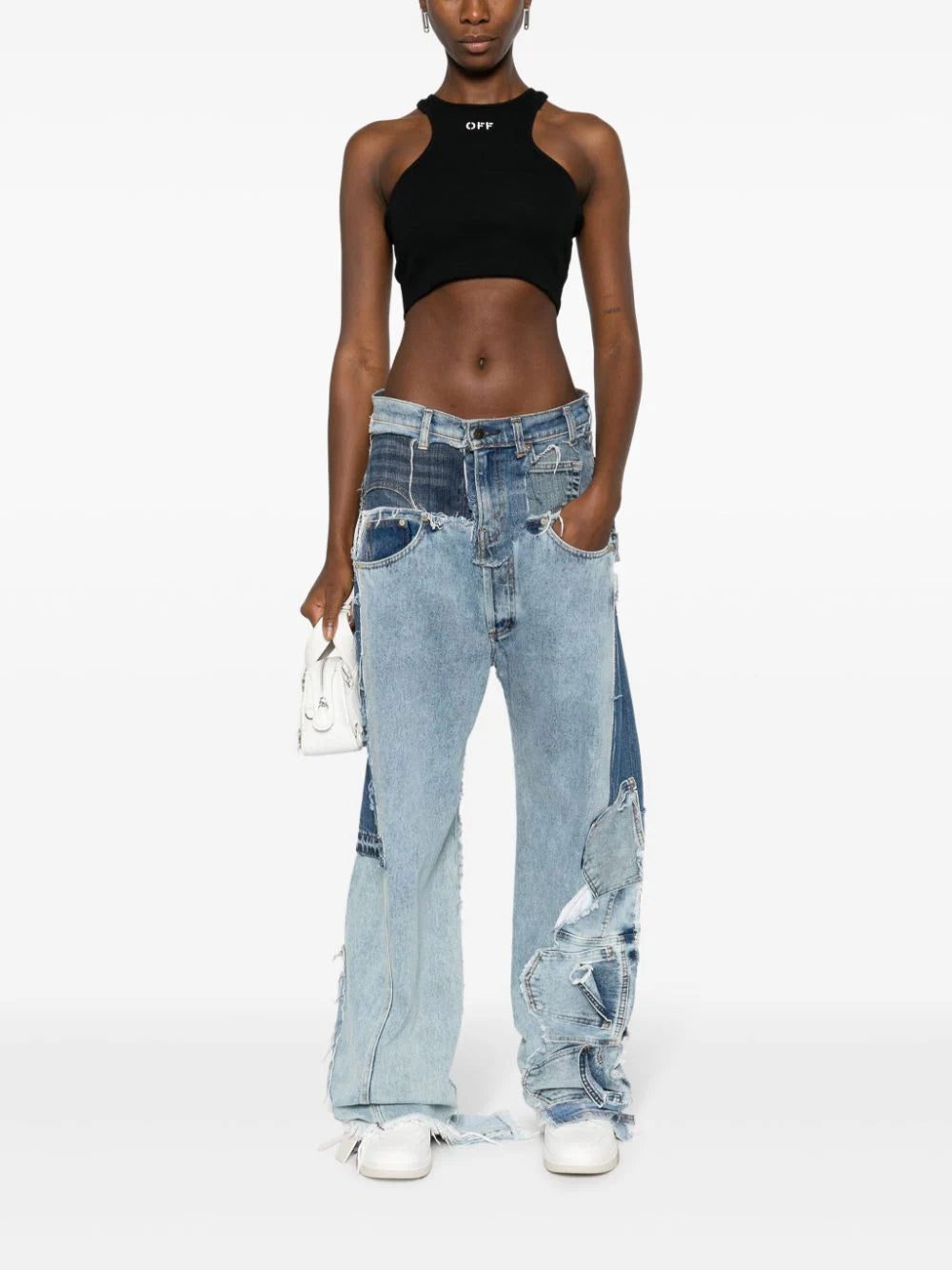 Off-White Off-Stamp ribbed crop top - Image 2
