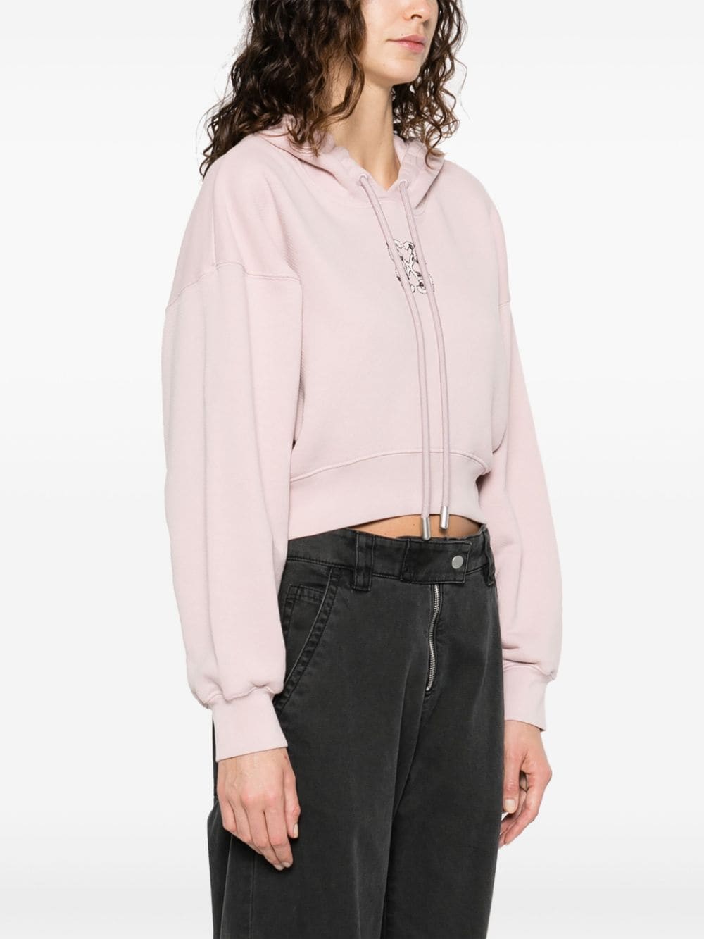 Off-White Bling Leaves Arrow cropped hoodie - Image 3