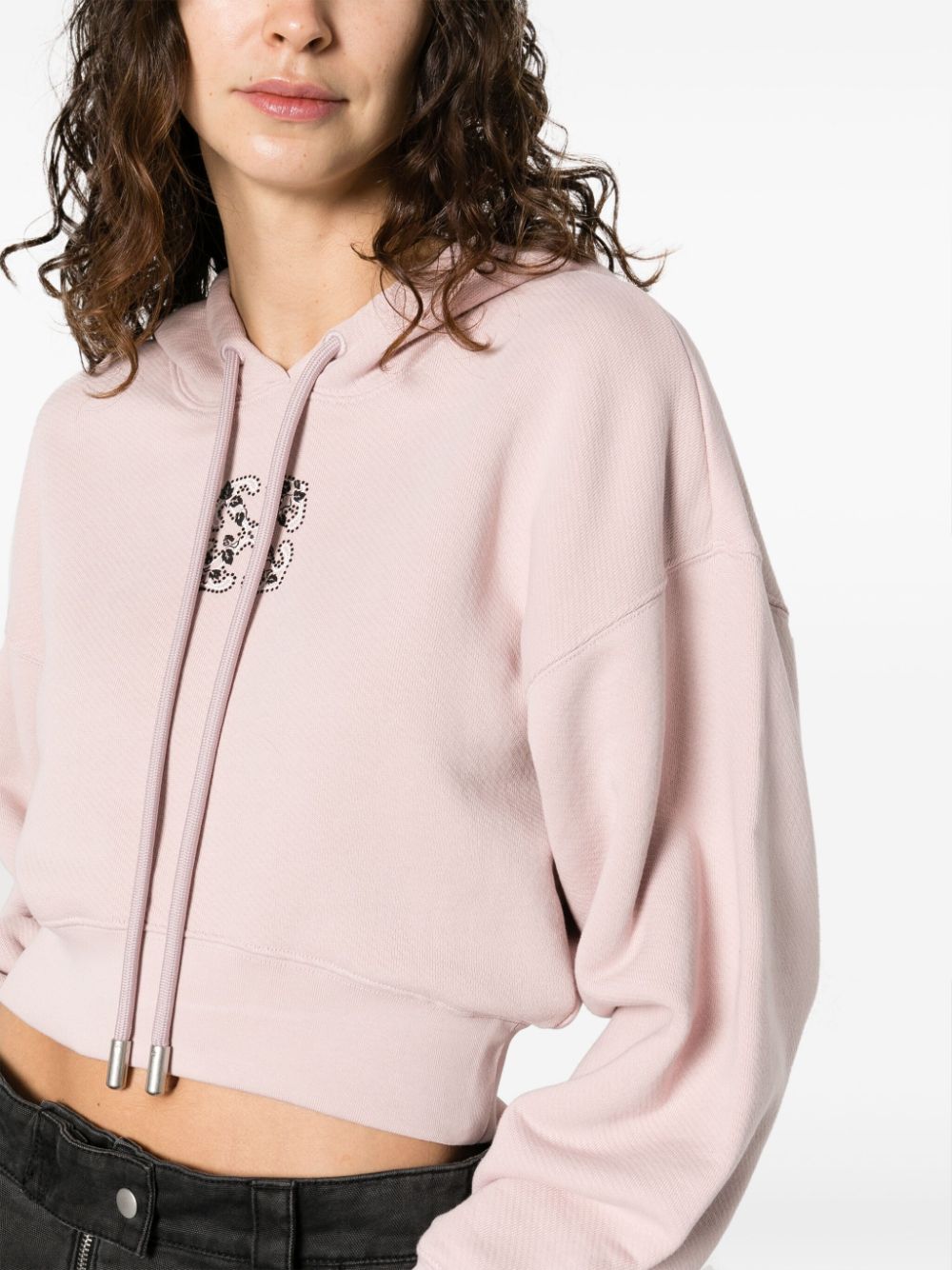 Off-White Bling Leaves Arrow cropped hoodie - Image 5