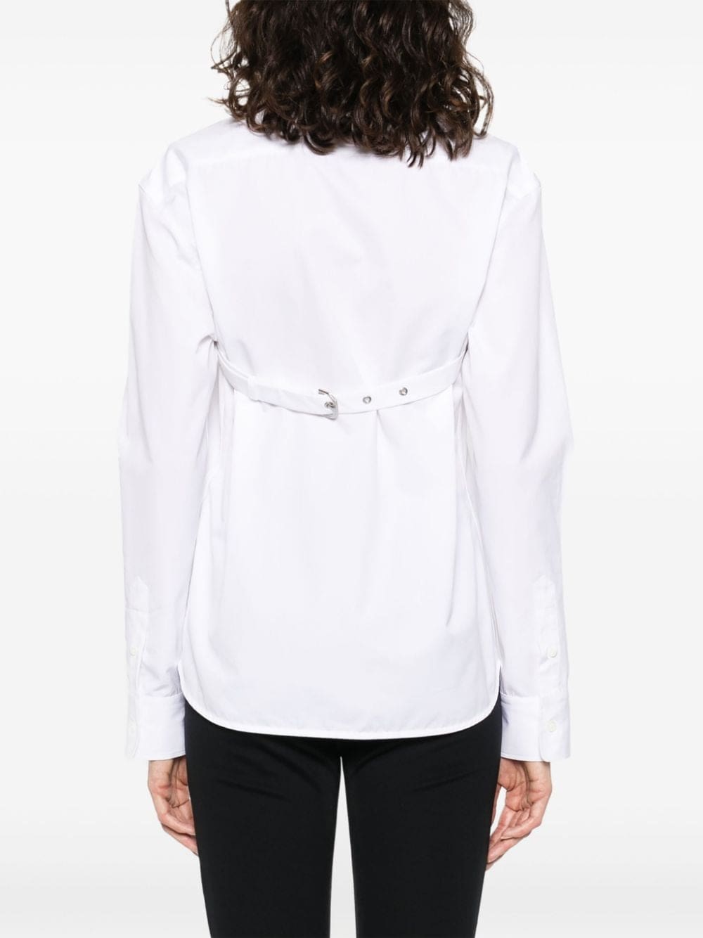 Off-White cross-collar cotton-poplin shirt - Image 4