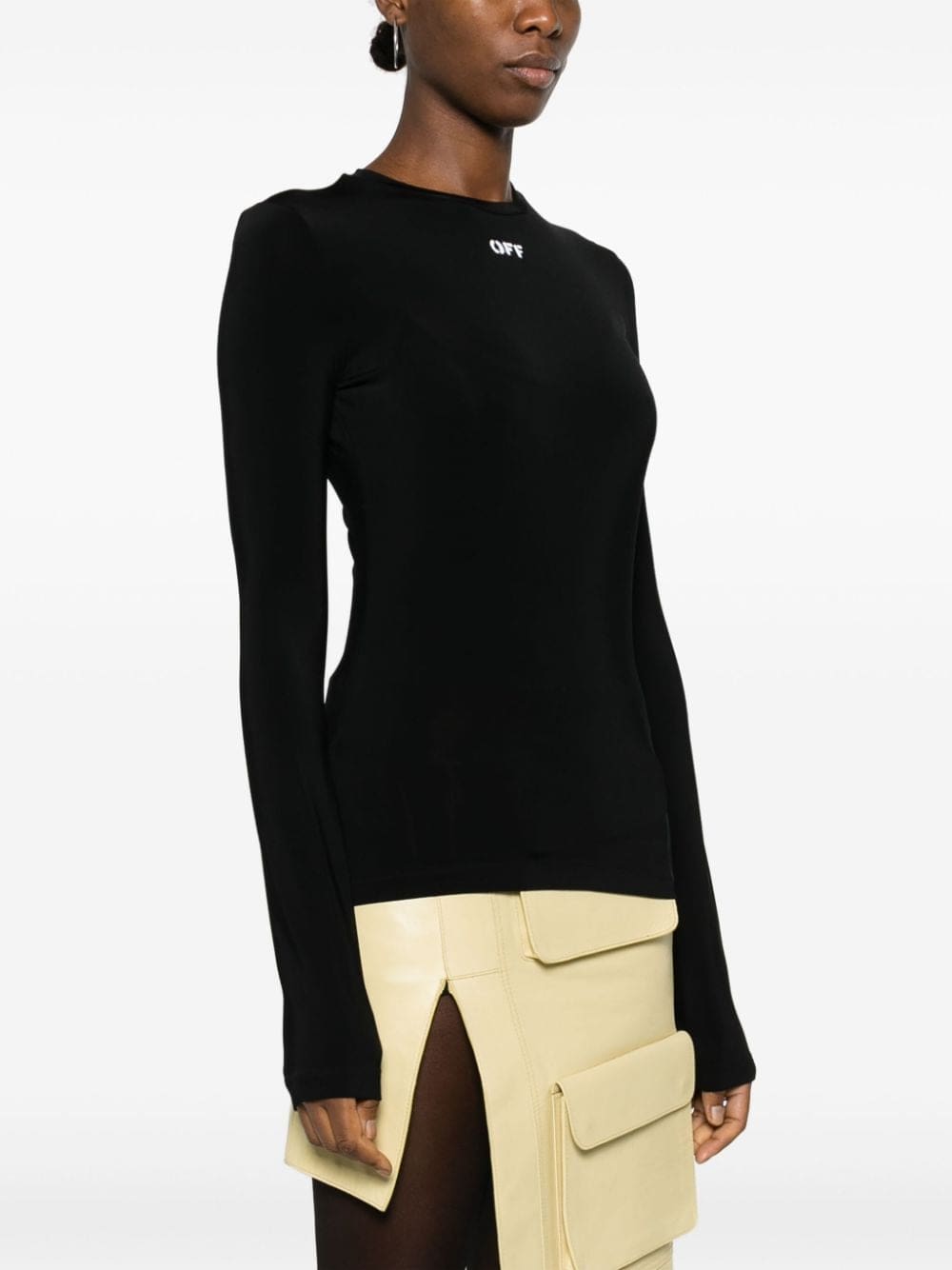 Off-White Off-Stamp stretch-jersey top - Image 3