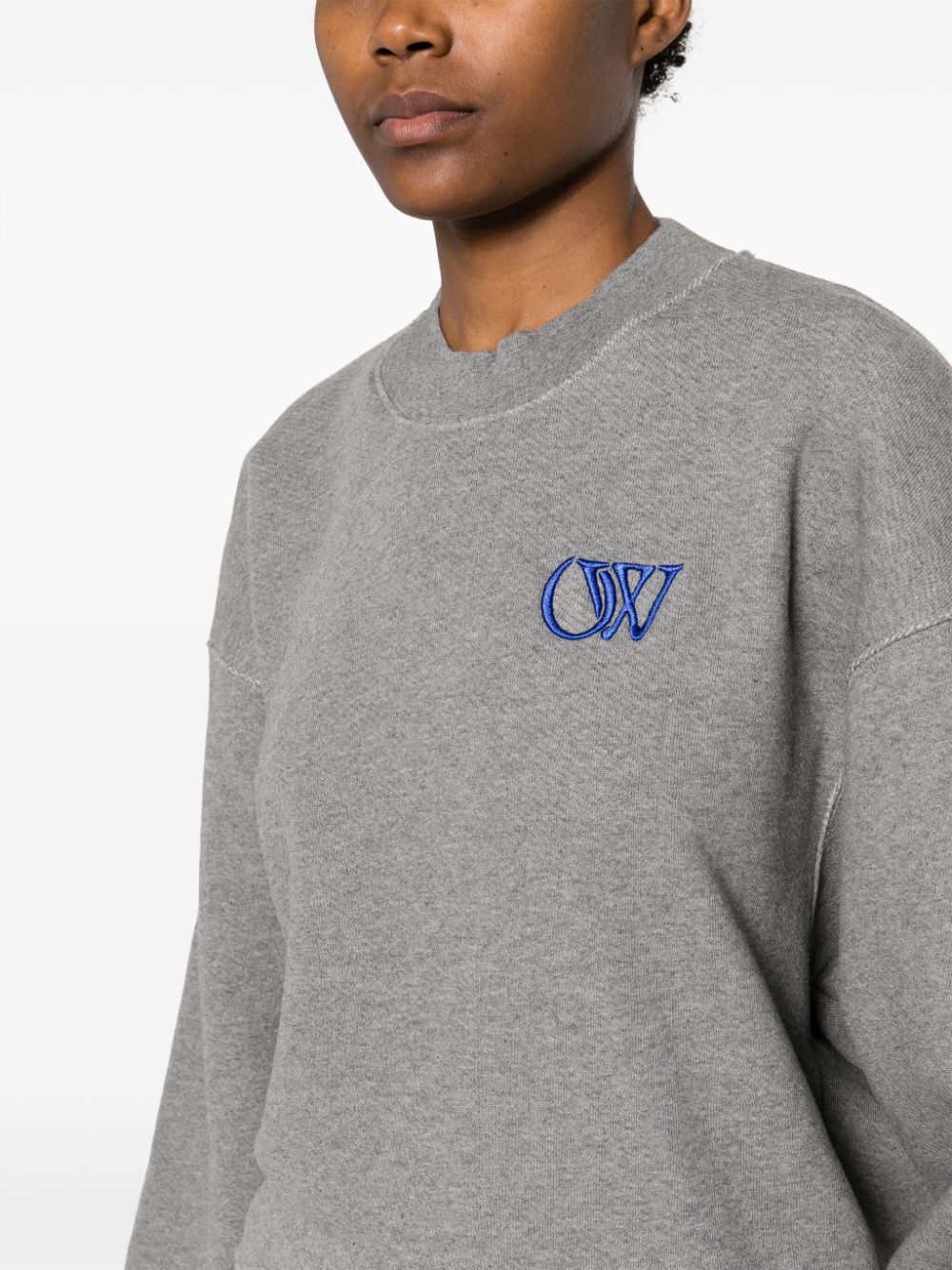 Off-White logo-embroidered cotton sweatshirt - Image 5