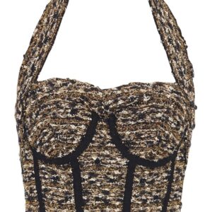 Balmain halterneck tweed top