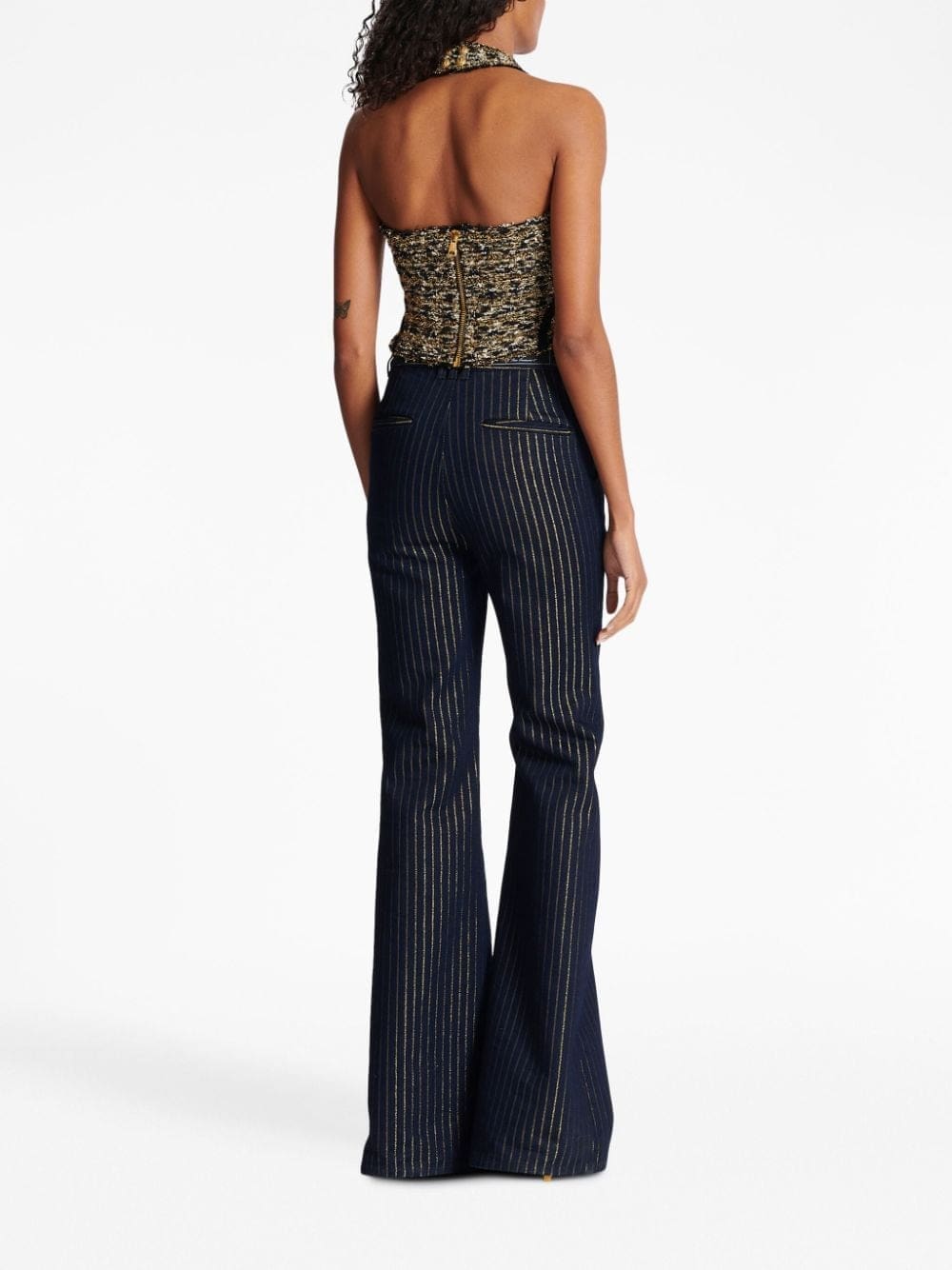 Balmain halterneck tweed top - Image 4