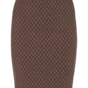 Balmain  monogram-jacquard skirt