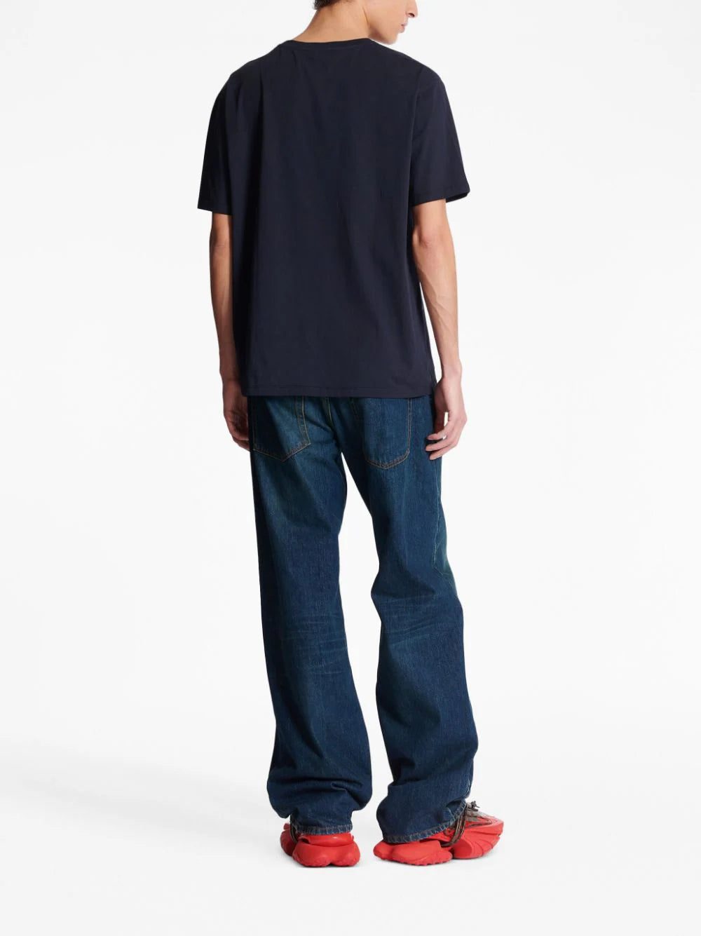 Balmain flocked-logo cotton T-shirt - Image 4