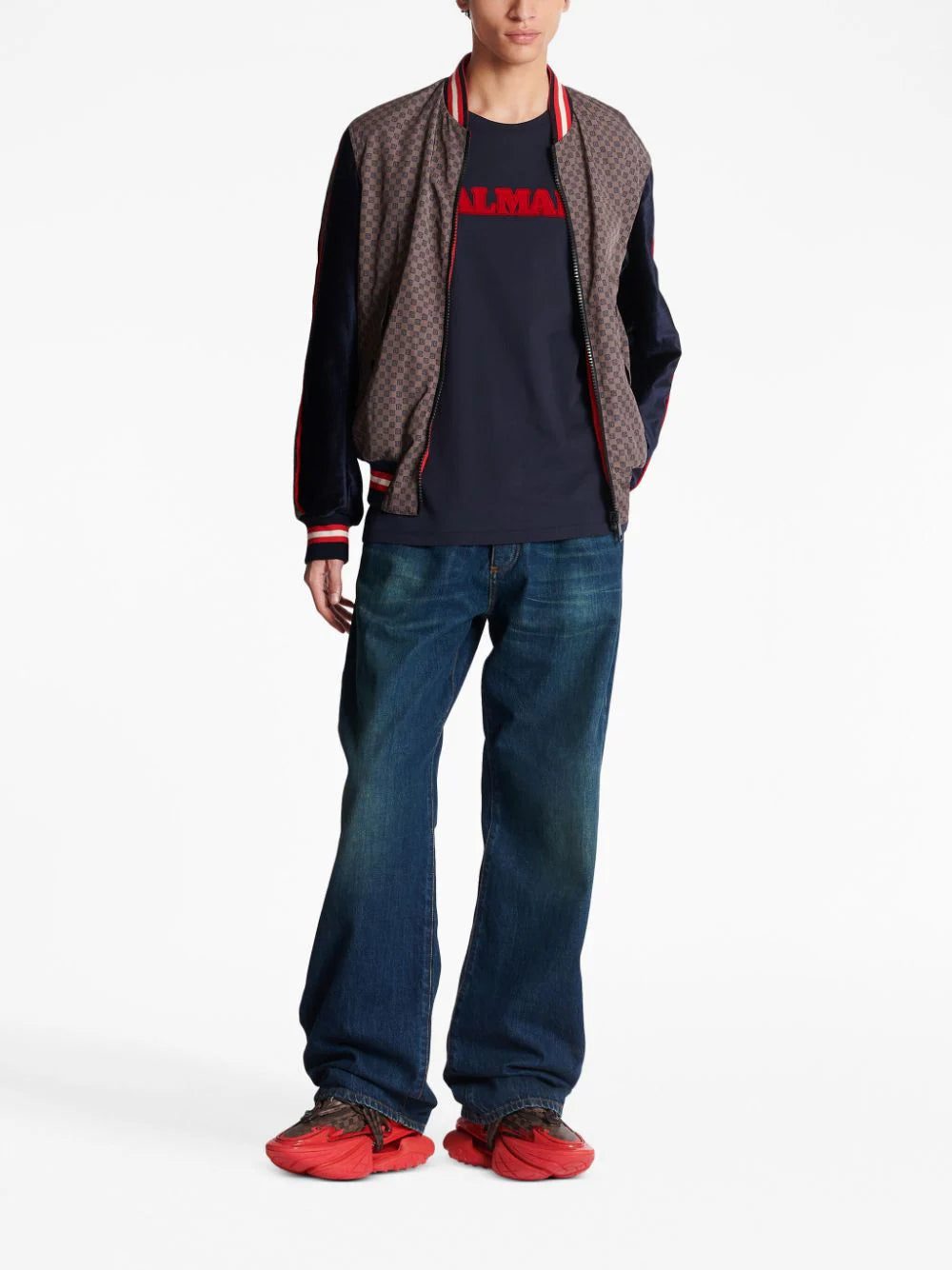 Balmain flocked-logo cotton T-shirt - Image 2