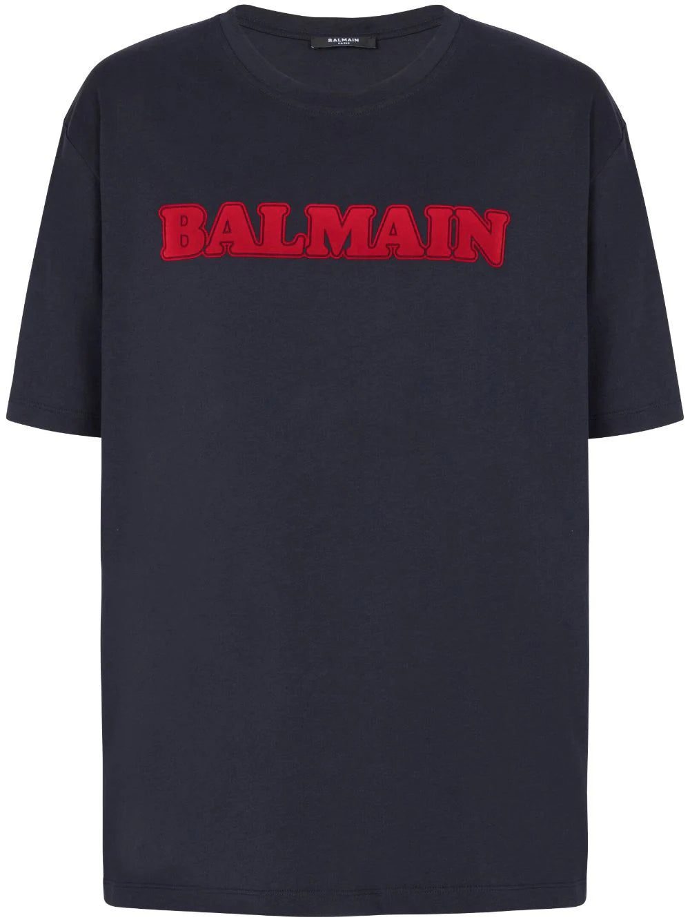 Balmain flocked-logo cotton T-shirt