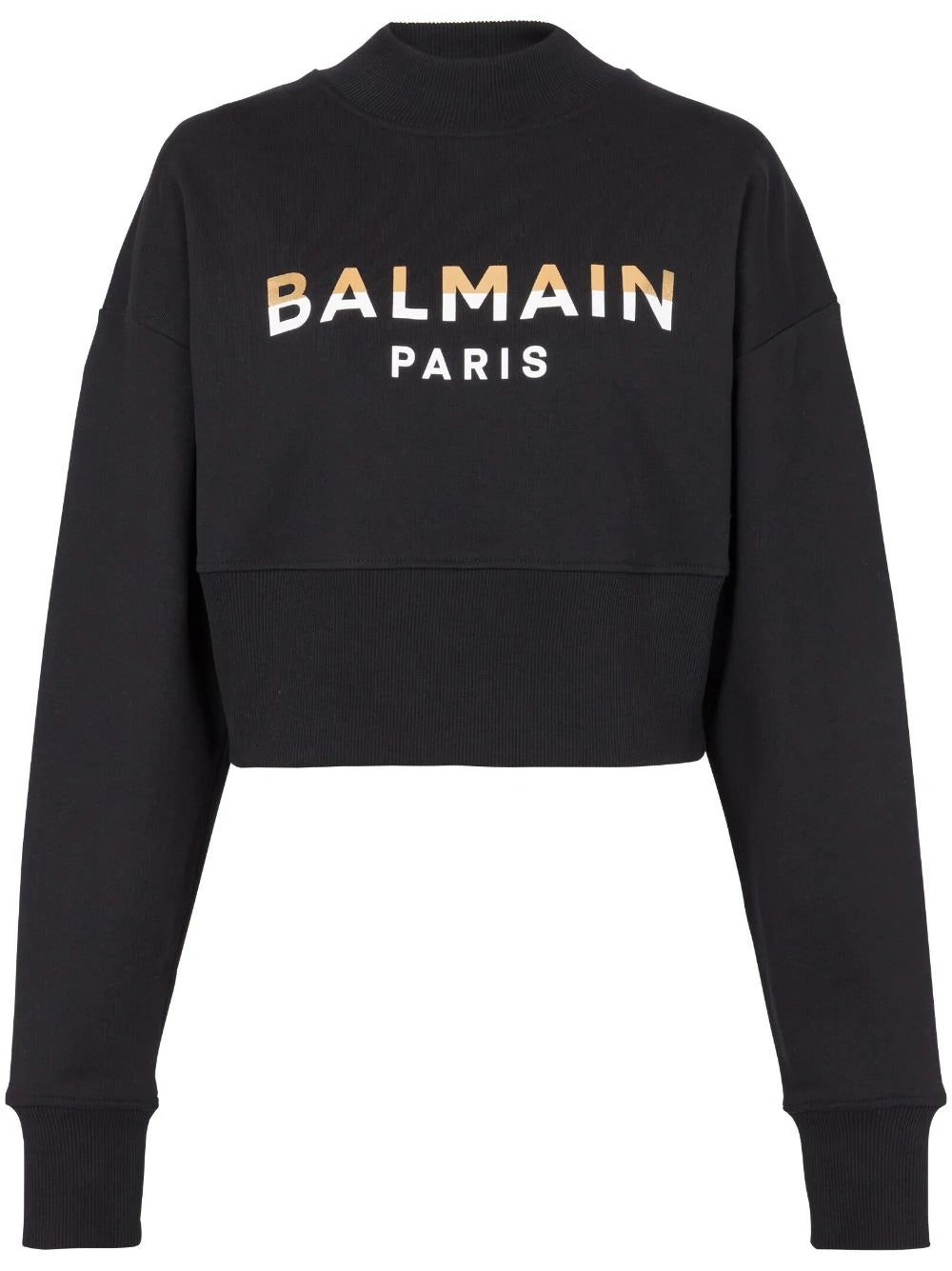 Balmain logo-print cropped sweatshirt