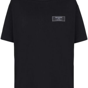 Balmain  logo-patch cotton T-shirt